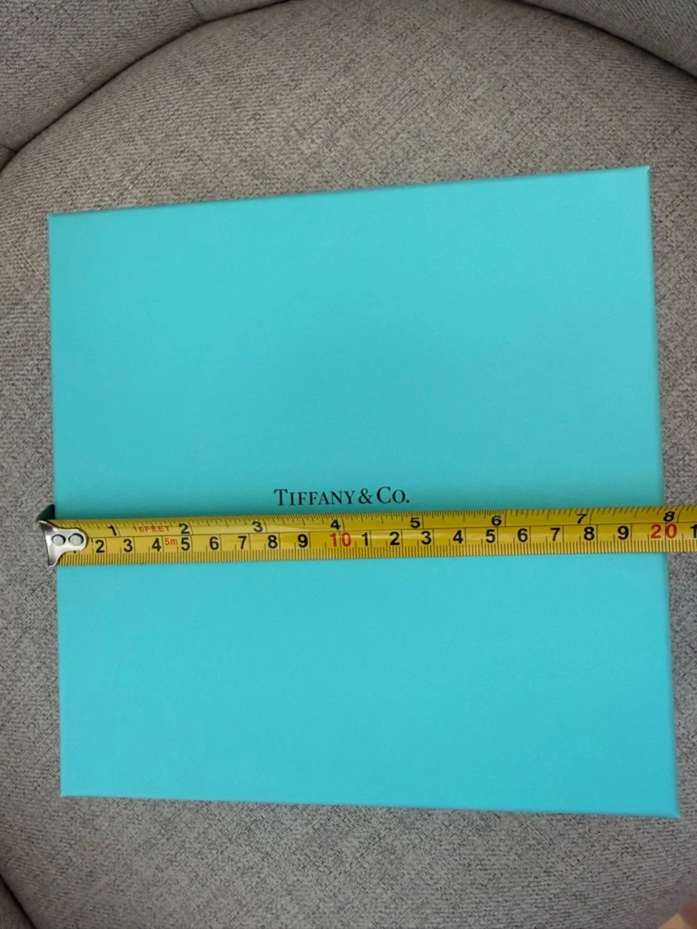 Tiffany & Co. Blue Gift Box EMPTY with Center Logo 8” X 8” X 2.5”